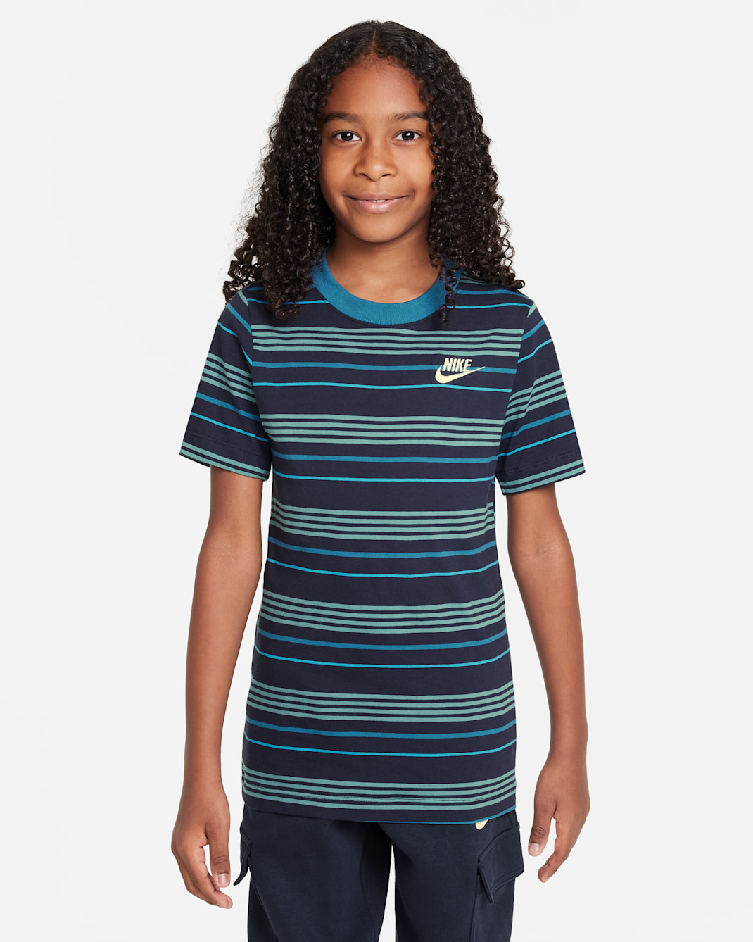 Nike Sportswear Older Kids' T-Shirt - Obsidian/Industrial Blue