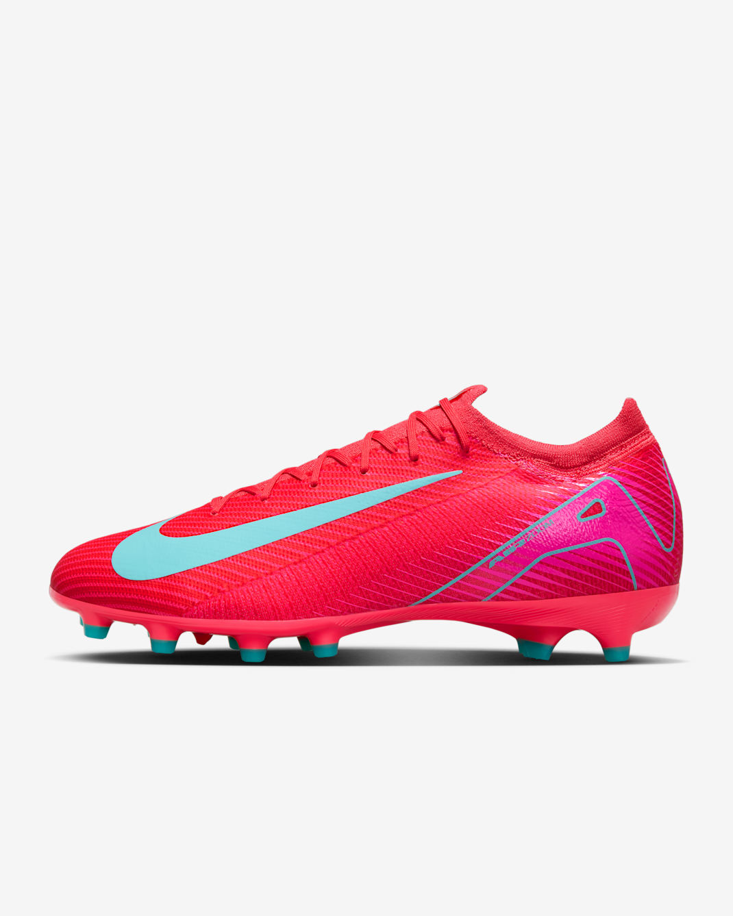 Nike Mercurial Vapor 16 Pro Artificial-Grass Low-Top Soccer Cleats - Ember Glow/Aurora Green