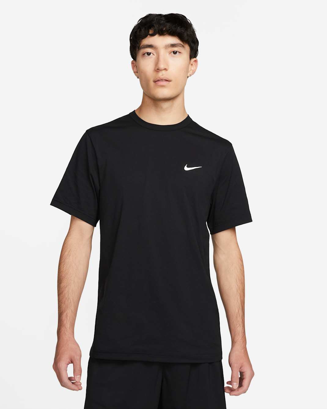 เสื้อฟิตเนสแขนสั้นผู้ชาย Nike Dri-FIT UV Hyverse - ดำ/ขาว