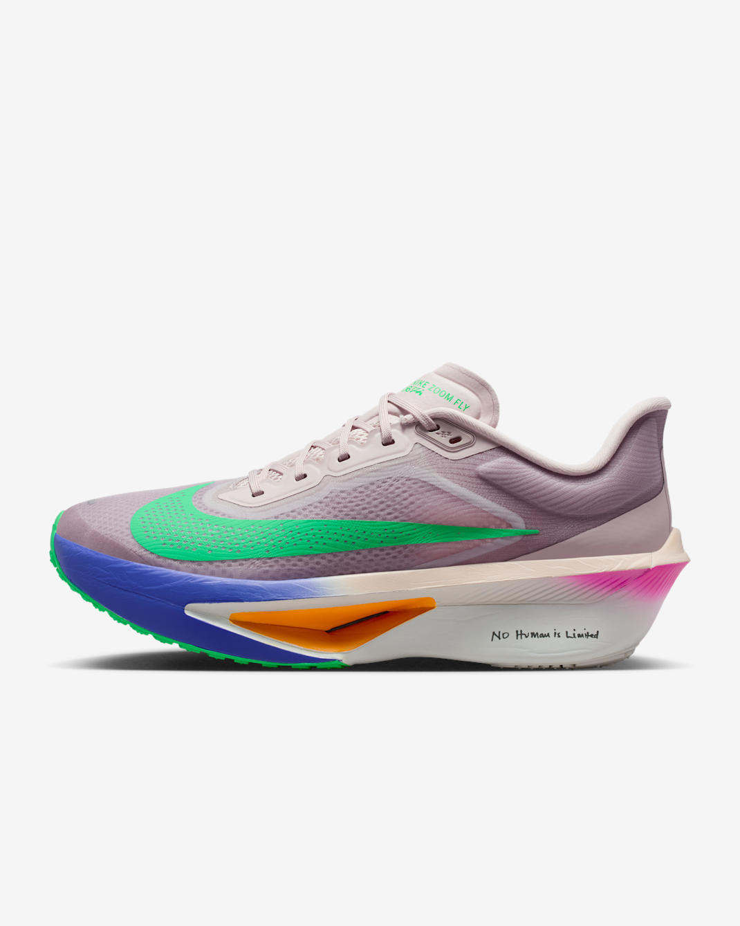 Nike Zoom Fly 6 "Eliud Kipchoge" Men's Road Racing Shoes - Silt Red/Persian Violet/Fire Pink/Green Shock