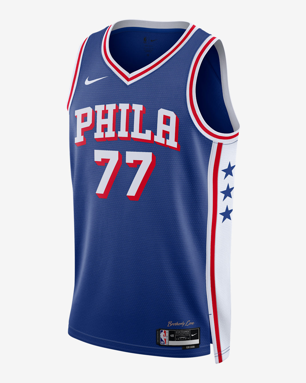 Philadelphia 76ers Icon Edition Men's Nike Dri-FIT NBA Swingman Jersey - Rush Blue