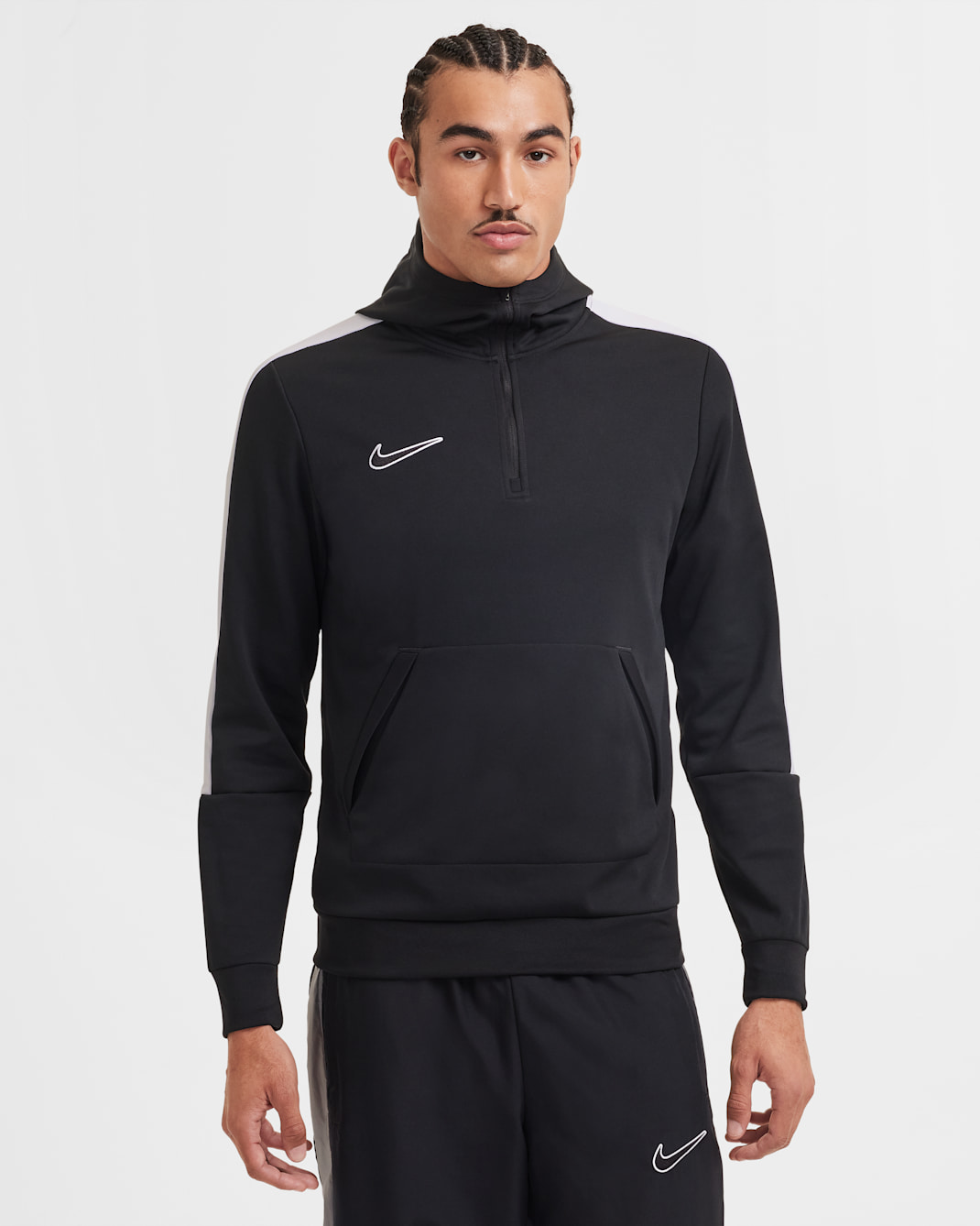 Nike Academy Men's Therma-FIT Soccer Hoodie - Black/White/White
