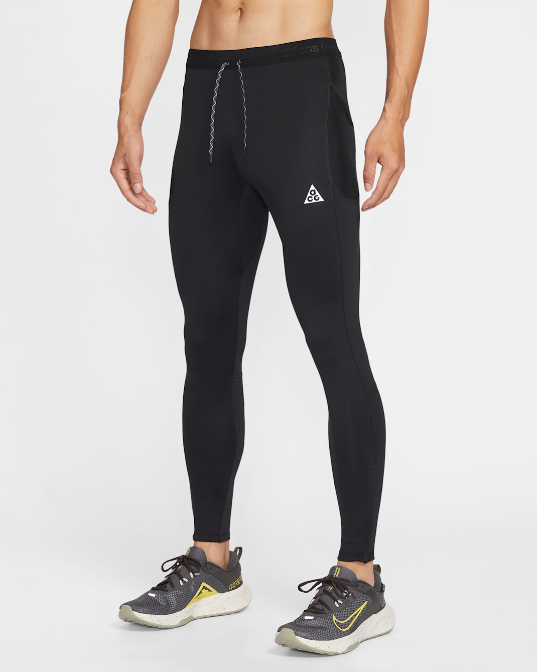 ナイキ ACG "Lunar Ray" メンズ Dri-FIT ADV トレイルランニング タイツ - ブラック/サミットホワイト