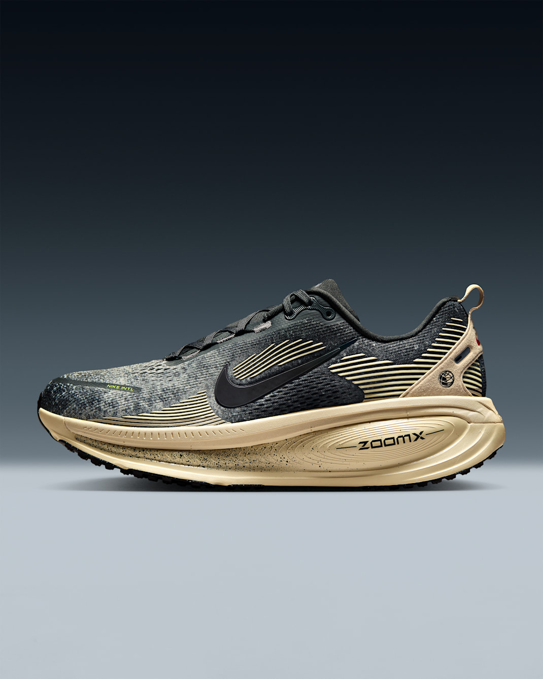 Nike Vomero 18 Men's Road Running Shoes - Oatmeal/Anthracite/Volt/Black