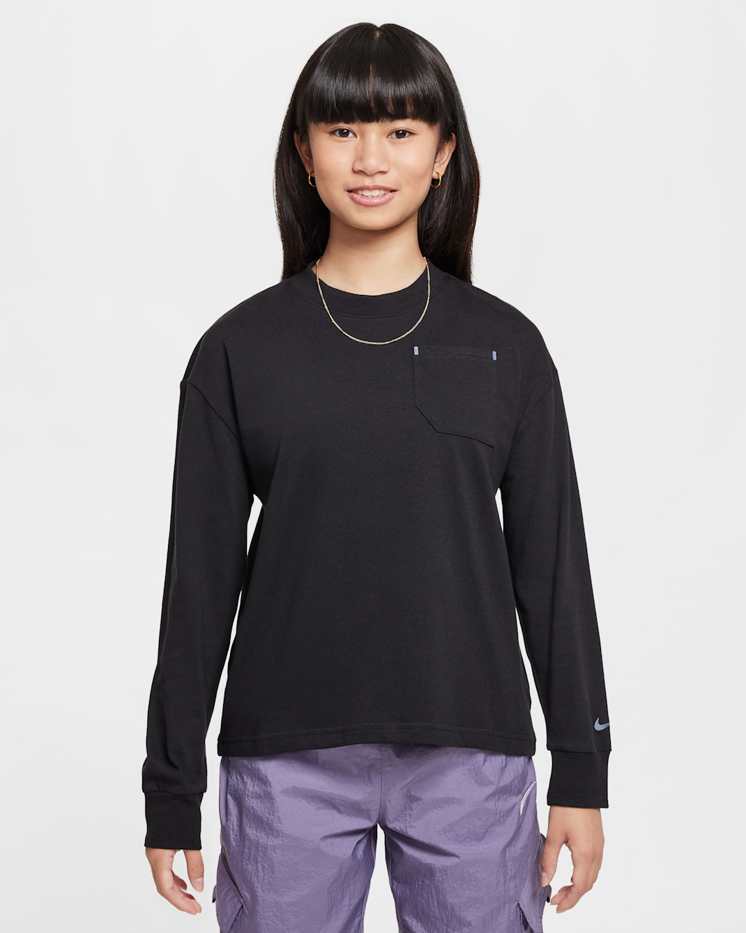 ナイキ スポーツウェア シティ ユーティリティ ジュニア ロングスリーブ トップ - ブラック/アンスラサイト/ブラック