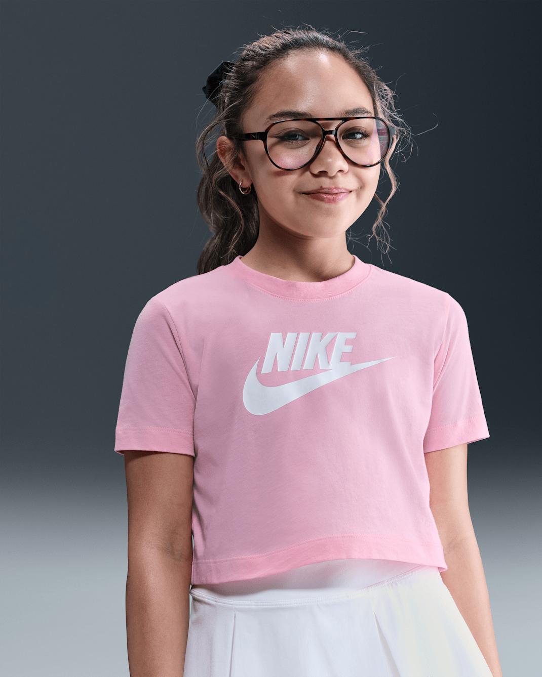 Nike Sportswear Big Kids' (Girls') Cropped T-Shirt - Medium Soft Pink