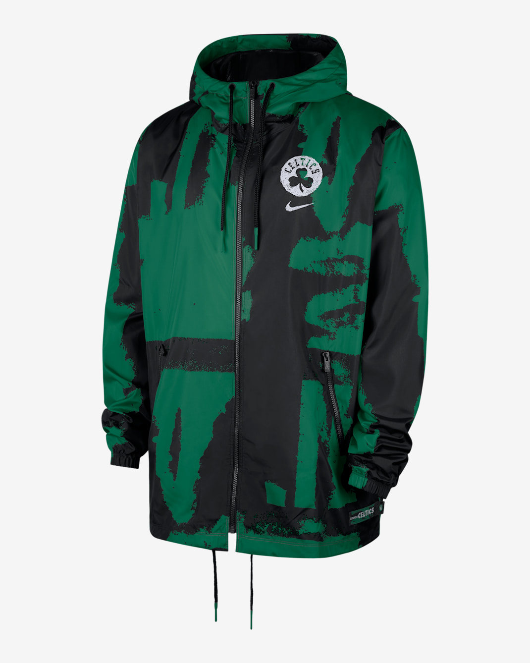 Veste à zip tissée Nike NBA Club Boston Celtics Courtside pour homme - Noir/Clover/Clover