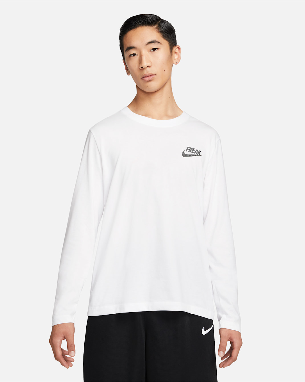 Nike Dri-FIT Giannis Swoosh Freak Men's Basketball Long-Sleeve T-Shirt - White
