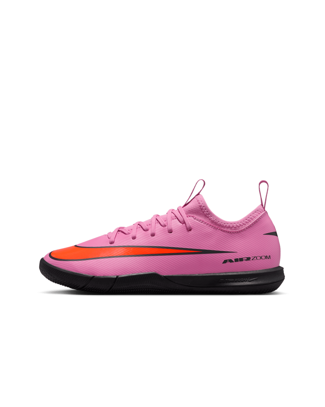 Nike Jr. Mercurial Vapor 16 Academy Younger/Older Kids' Indoor Court Low-Top Football Shoes - Magic Flamingo/Total Crimson/Black