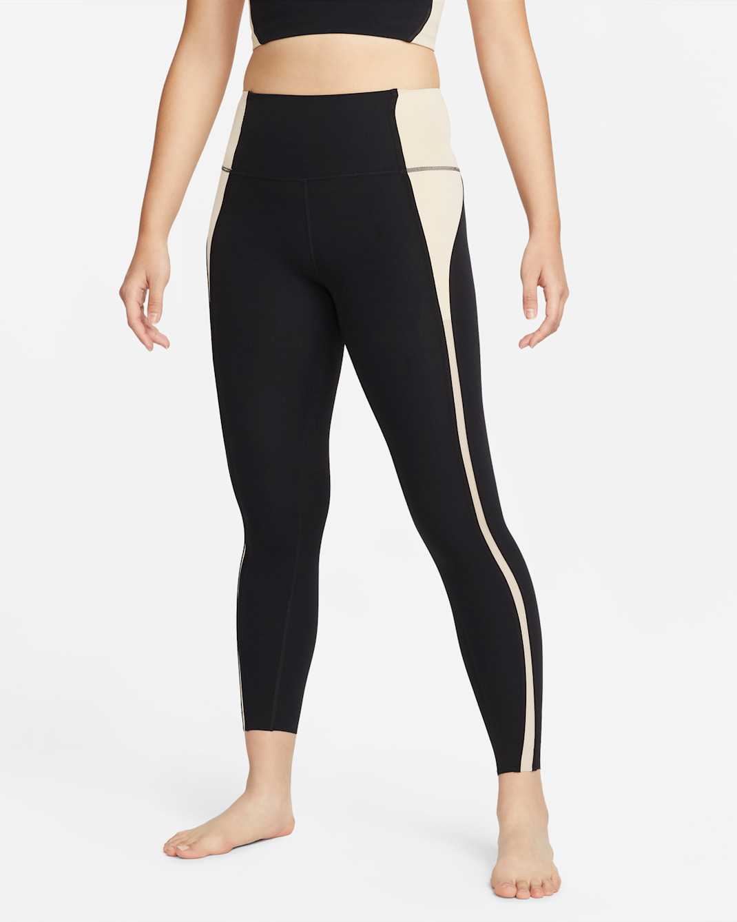 Nike Yoga Luxe Women's 7/8 High-Rise Leggings - Black/Sand Drift/Black/Iron Grey