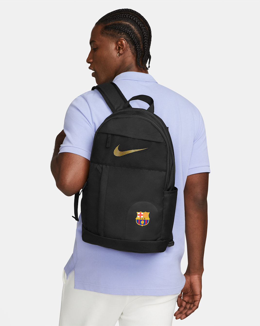 F.C. Barcelona Backpack (21L) - Black/Black/Varsity Maize
