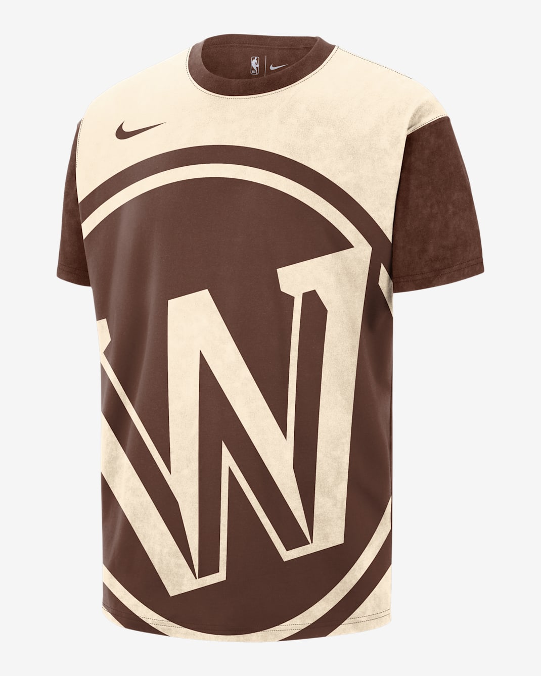 Golden State Warriors Essential City Edition Men's Nike NBA Max90 T-Shirt - Natural/Corduroy Brown