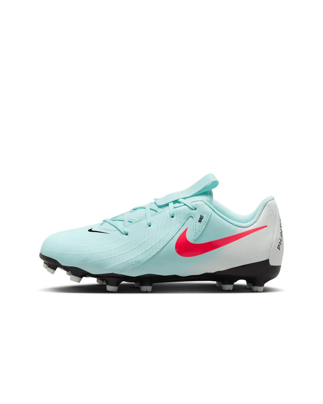 Nike Jr. Phantom GX 2 Academy Younger/Older Kids' Multi-Ground Low-Top Football Boot - Mint/Off-Noir/Atomic Red
