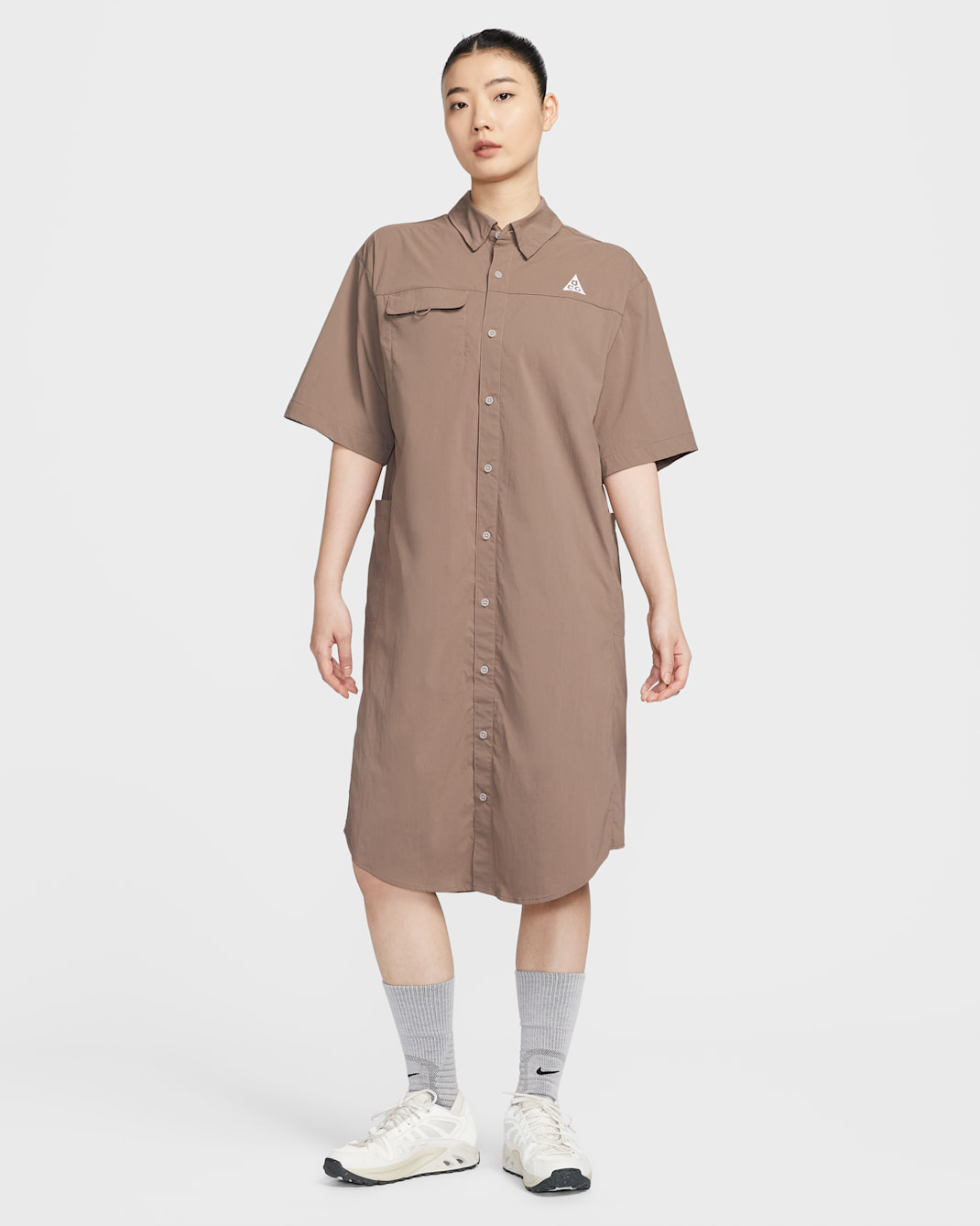 ナイキ ACG "Orb Weaver" ウィメンズ Dri-FIT ADV UV プロテクション ドレス - ミンクブラウン/カレッジグレー/サミットホワイト