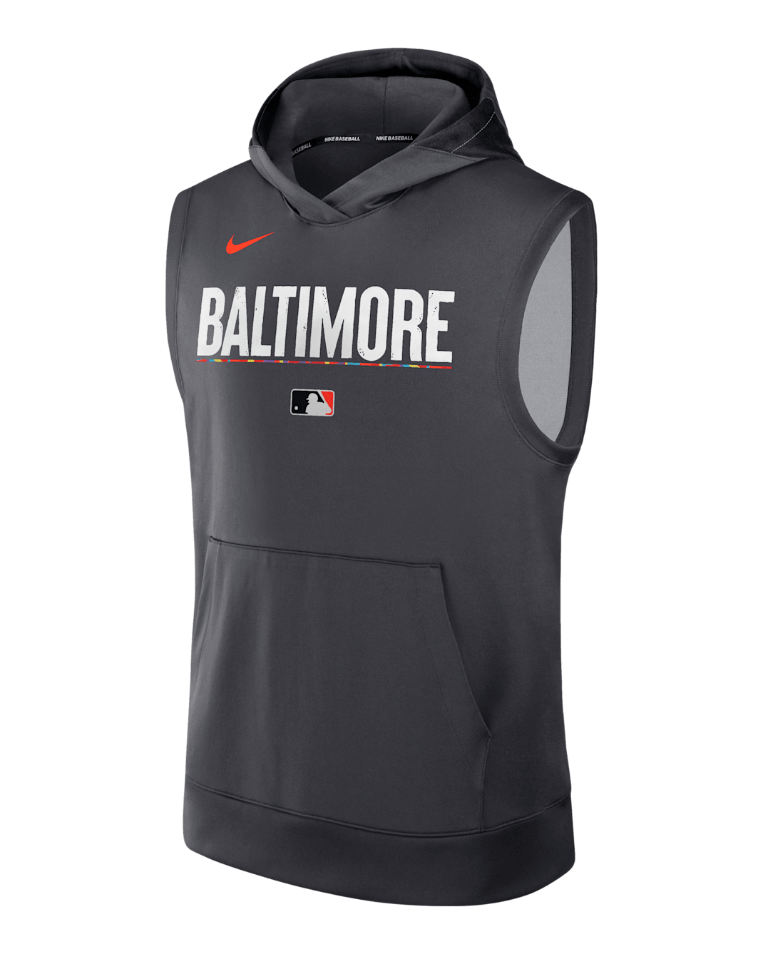 Baltimore Orioles Authentic Collection City Connect Men’s Nike Dri-FIT MLB Sleeveless Pullover Hoodie - Anthracite