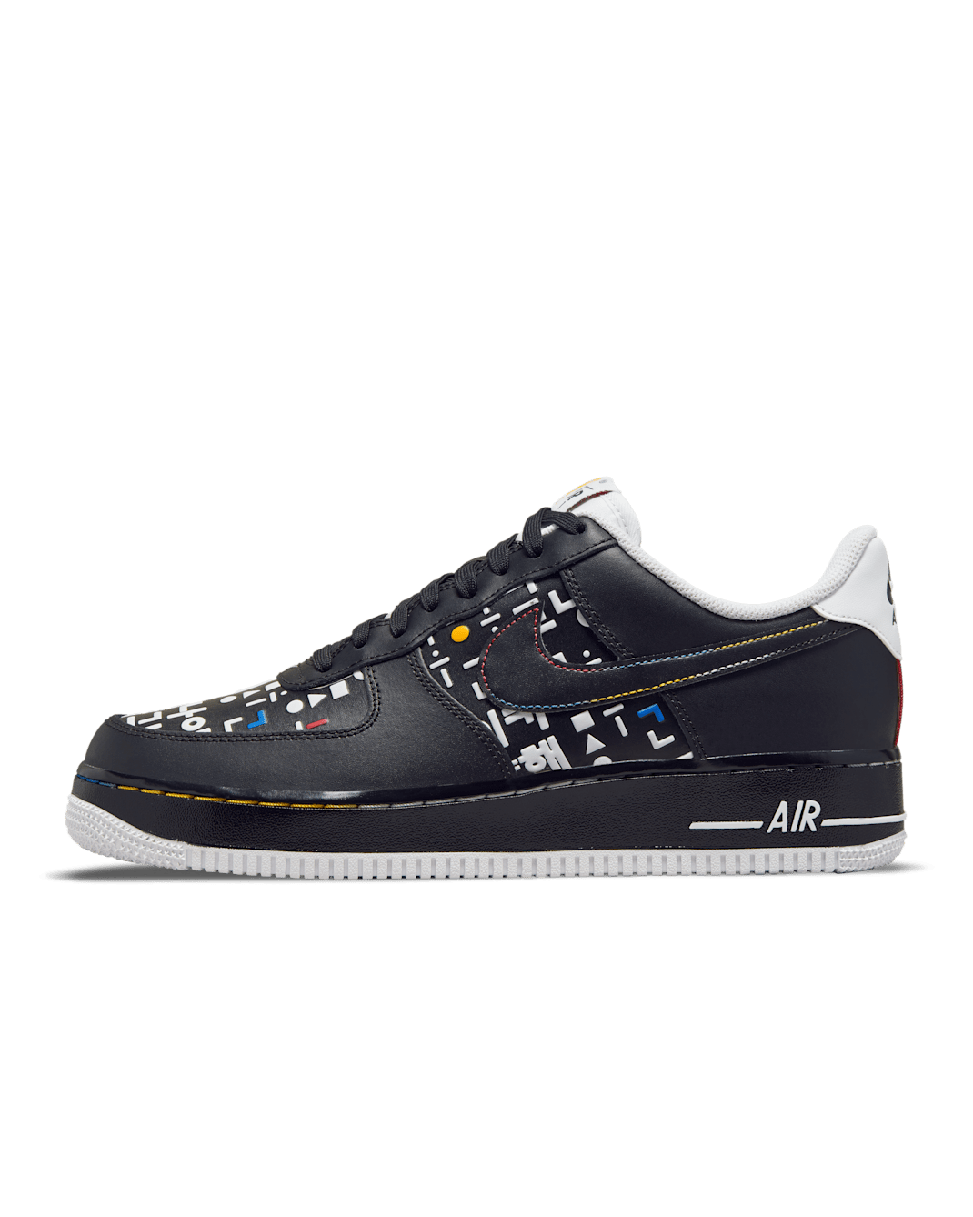 Nike Air Force 1 '07 LV8 Men's Shoes - Black/White/University Red/Black