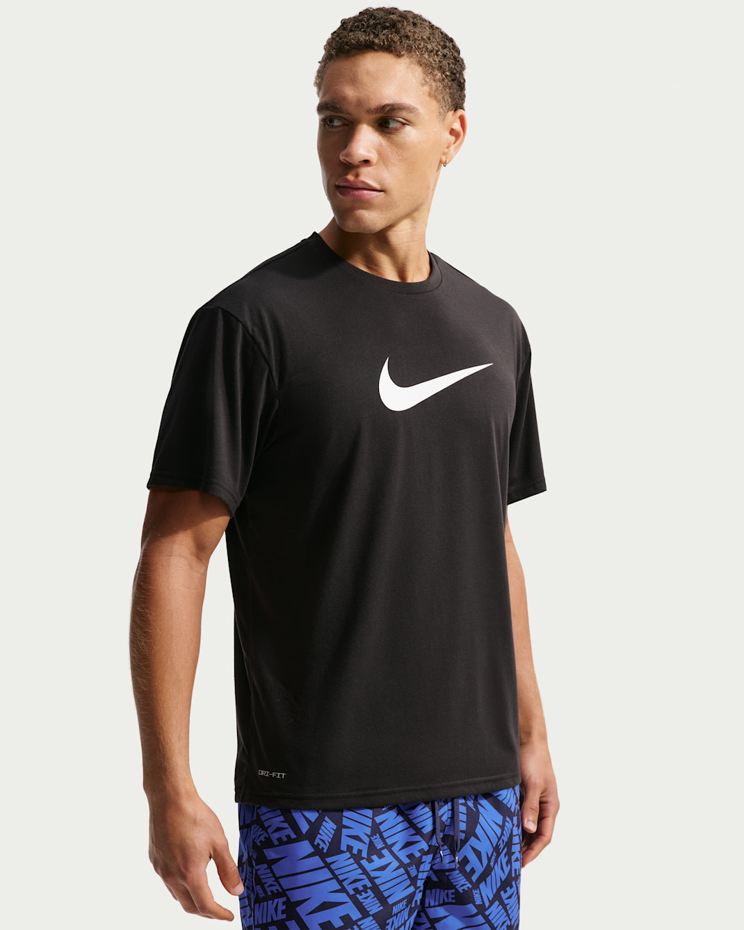 Nike Swim Hydroguard Men's Dri-FIT UV Short Sleeve Top - Black