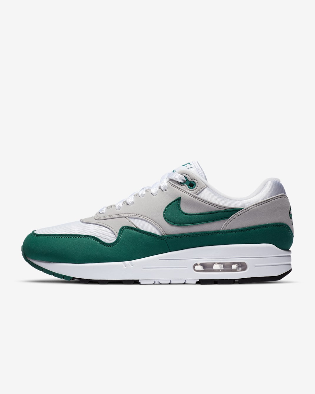 Nike Air Max 1 Men's Shoes - White/Neutral Grey/Black/Evergreen Aura