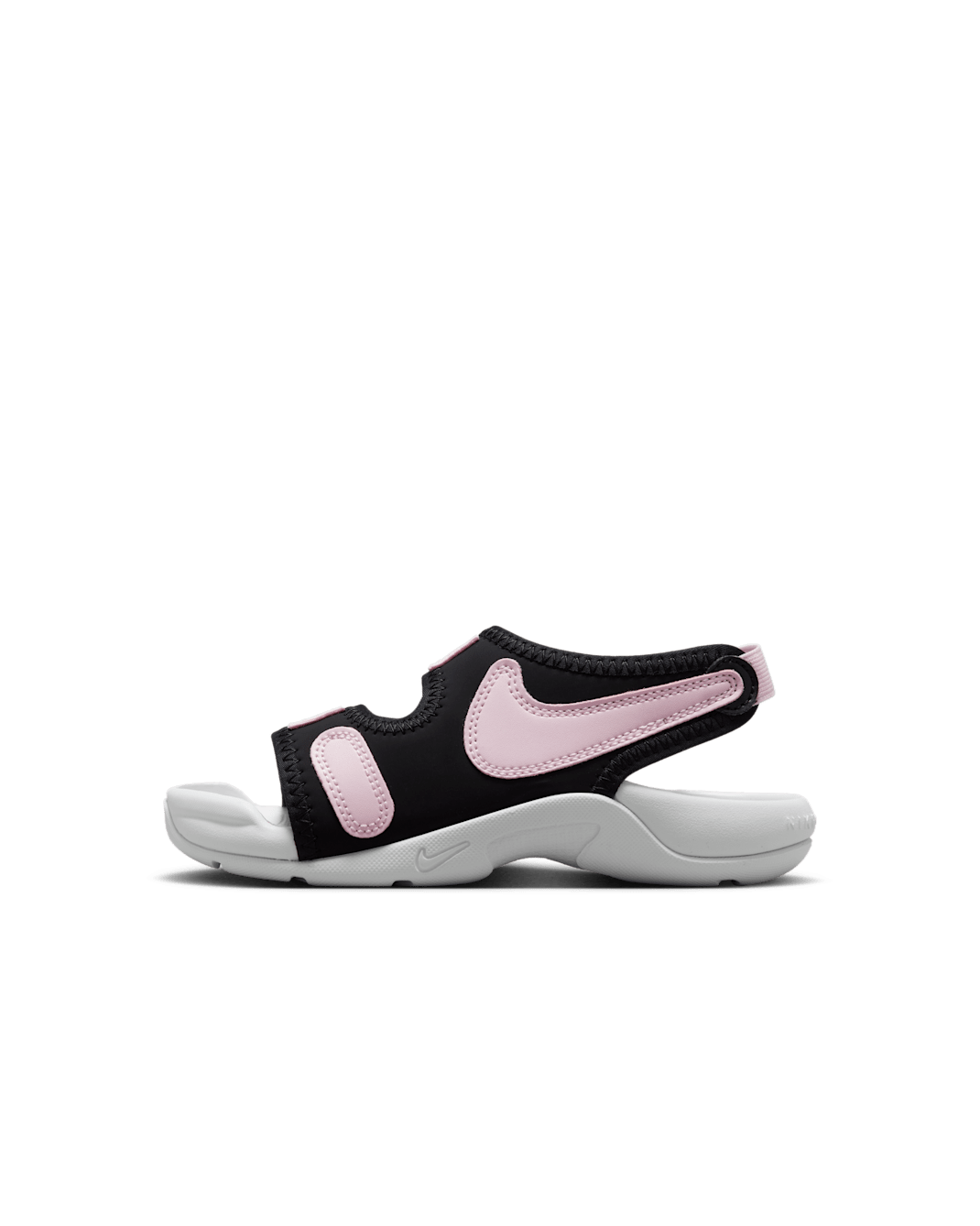 Nike Sunray Adjust 6 Little Kids' Slides - Black/White/Pink Foam
