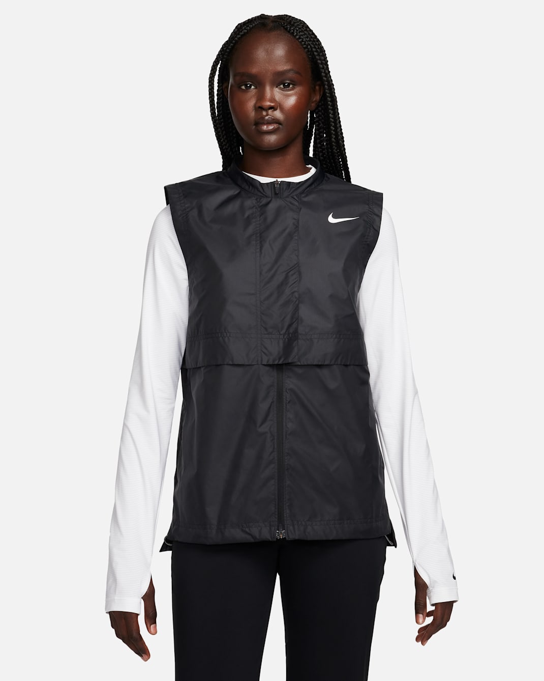 Chaleco de golf para mujer Nike Tour Repel - Negro/Blanco