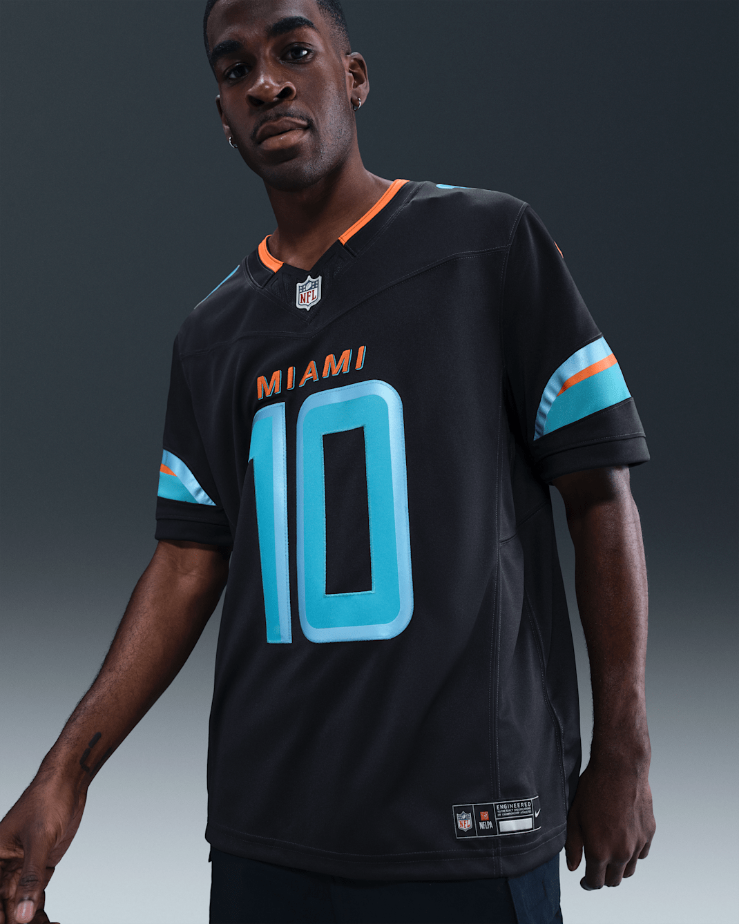 Jersey Nike Dri-FIT de la NFL Limited para hombre Tyreek Hill Miami Dolphins Rivalries Collection - Azul marino