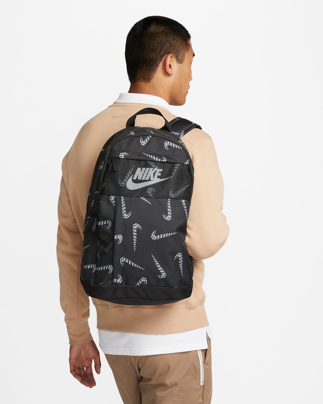 Nike Backpack (21L) - Black/Black/White