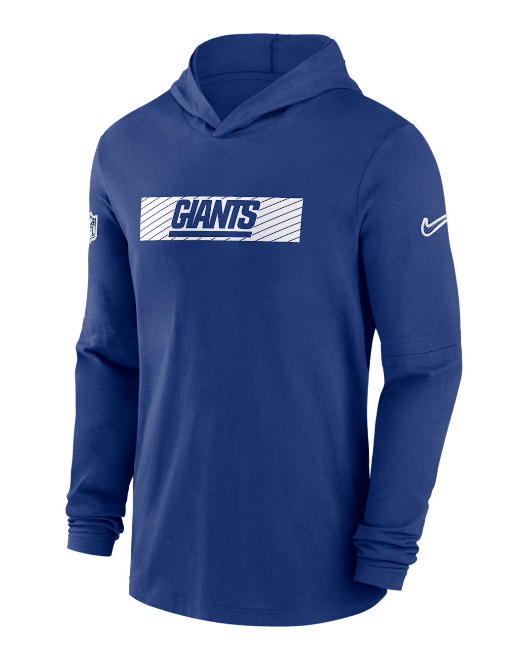 New York Giants Sideline Men's Nike Dri-FIT NFL Long-Sleeve Hooded Top - Royal