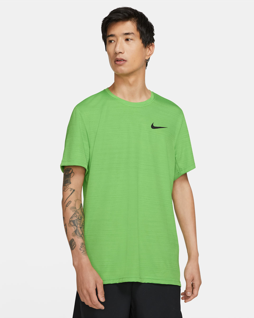 Nike Dri-FIT Superset kortermet treningsoverdel til herre - Mean Green/Svart