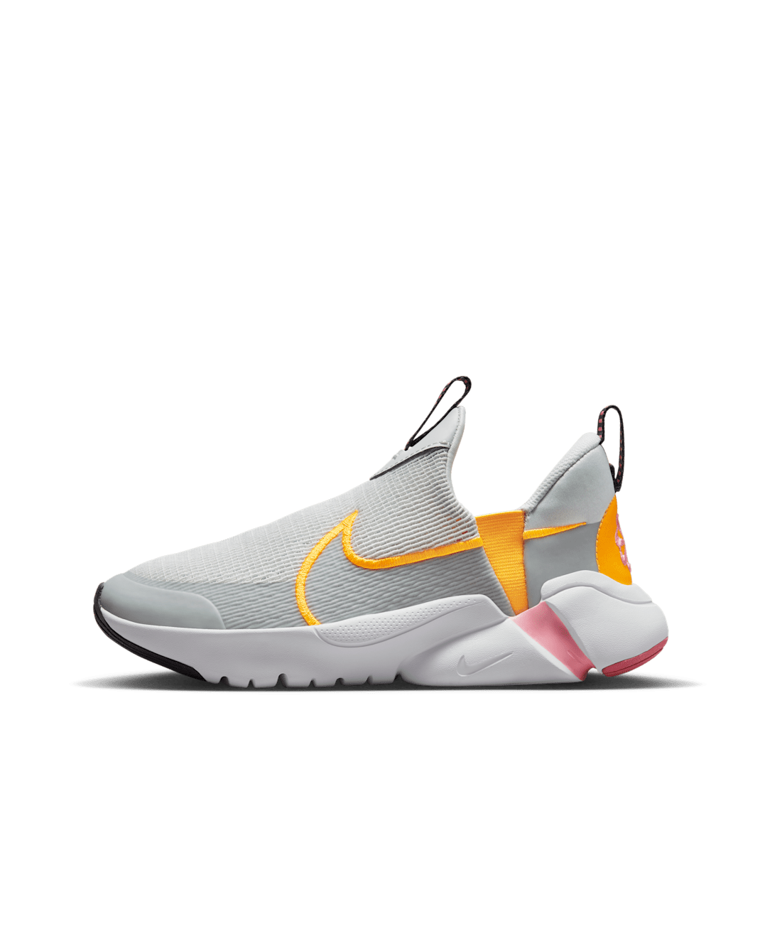 Nike Flex Plus 2 Older Kids' Running Shoes - Photon Dust/Gridiron/Citron Pulse/Laser Orange