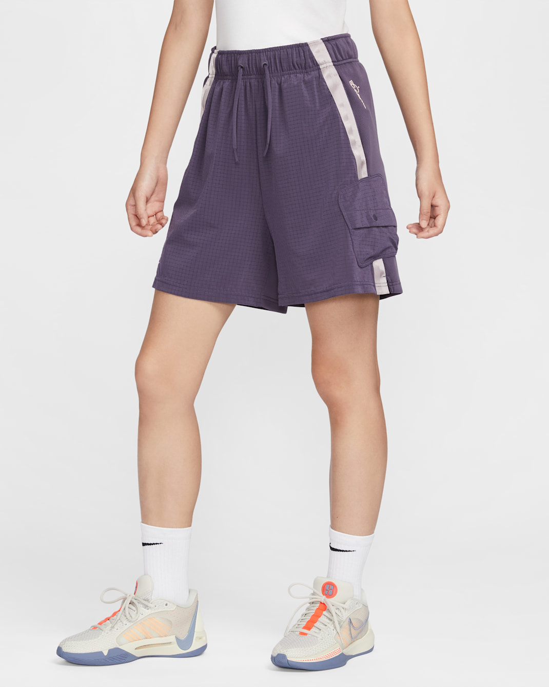 Sabrina Basketball Shorts - Dark Raisin/Light Violet Ore/Washed Coral