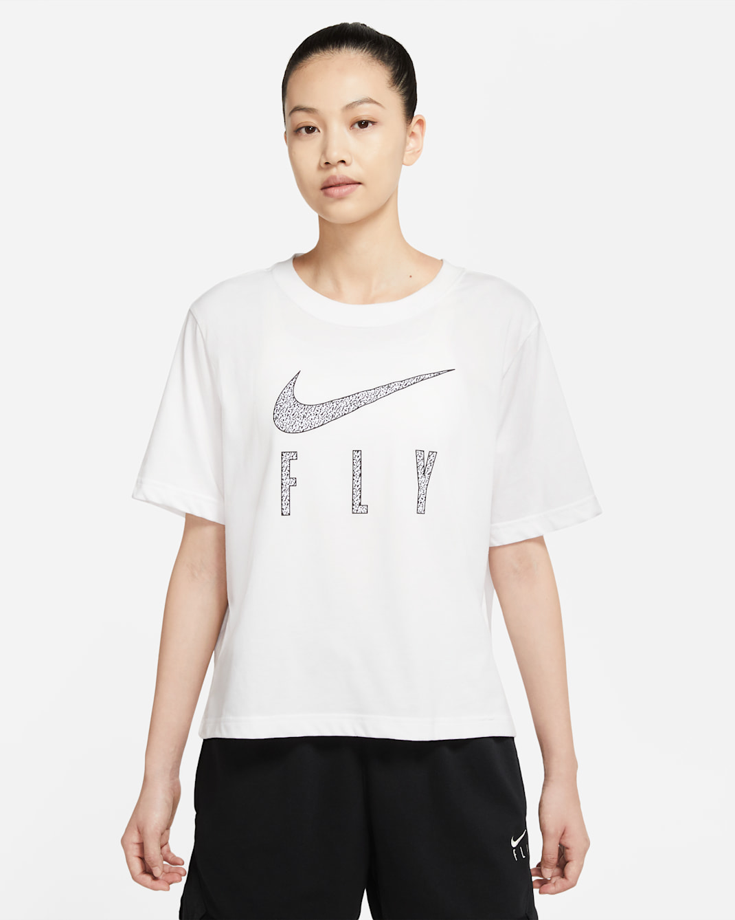 Nike Dri-FIT Swoosh Fly Women's Boxy Tee - White