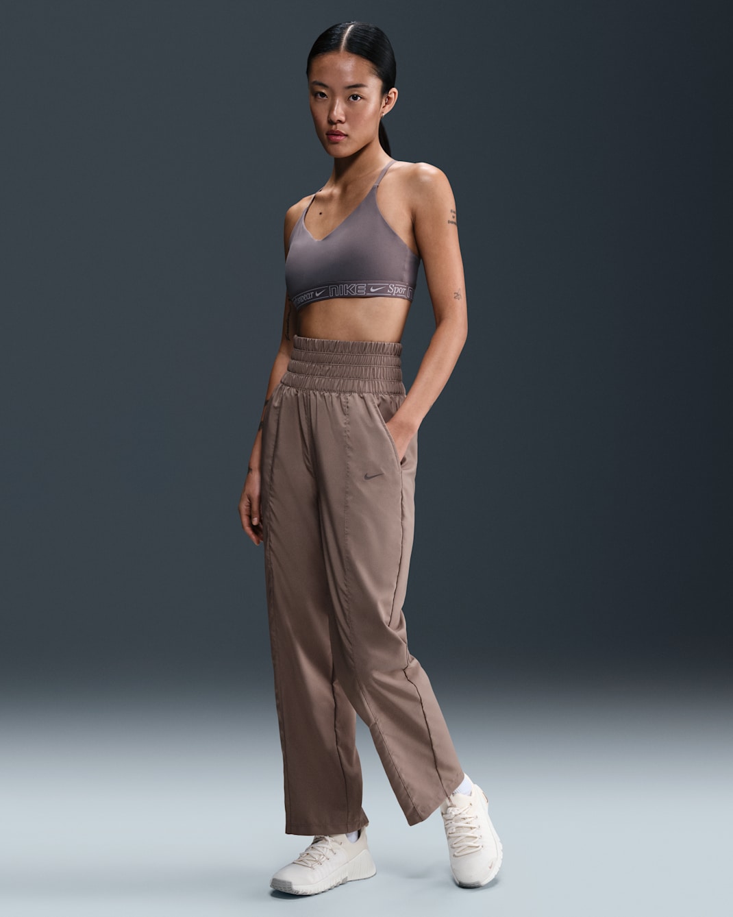 Nike Dri-FIT One Women's Ultra High-Waisted Trousers - Mink Brown