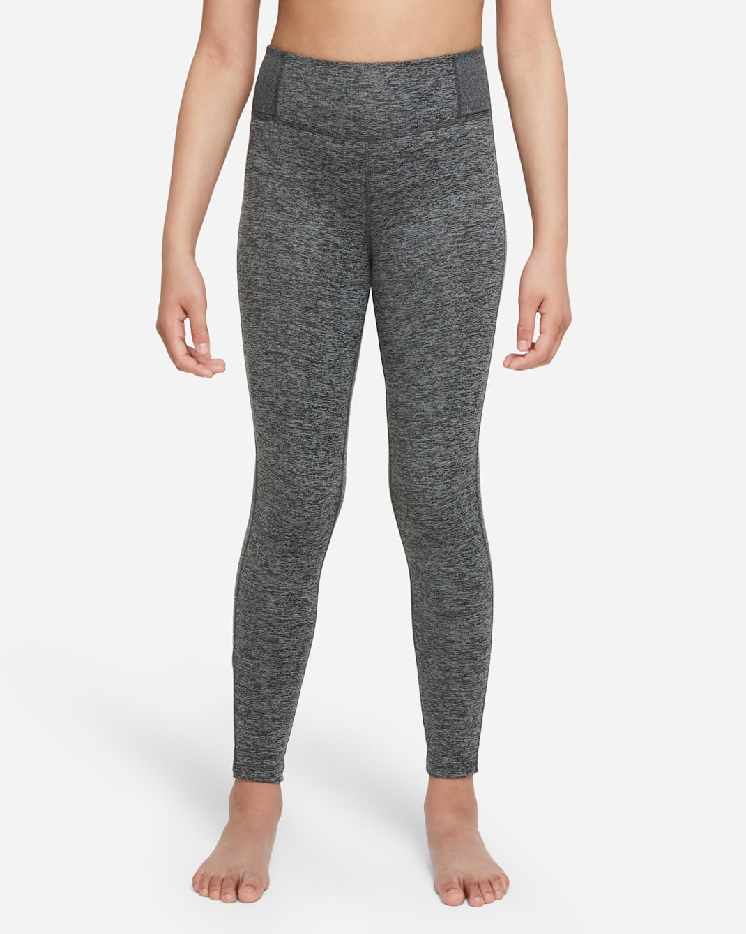 Nike Yoga Dri-FIT Big Kids' (Girls') Leggings - Smoke Grey/Dark Smoke Grey/Heather
