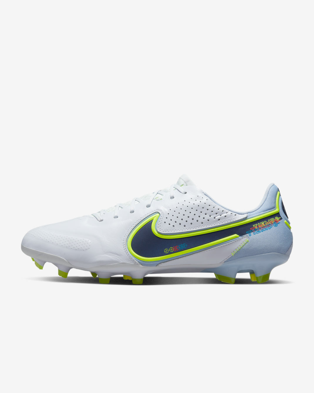Nike Tiempo Legend 9 Elite FG Firm-Ground Football Boot - Football Grey/Light Marine/Rush Orange/Blackened Blue