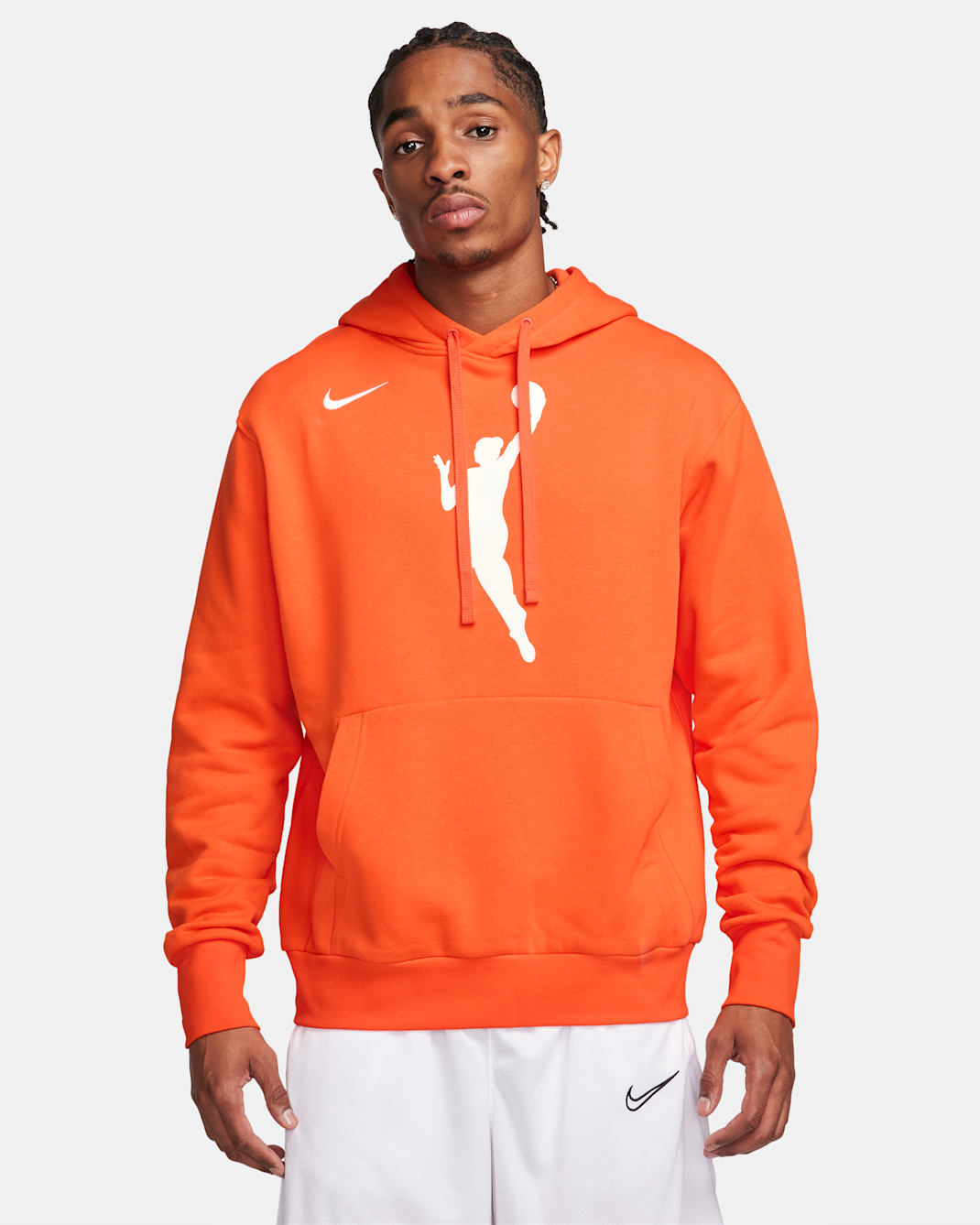 WNBA Nike Fleece Pullover Hoodie - Brilliant Orange/White