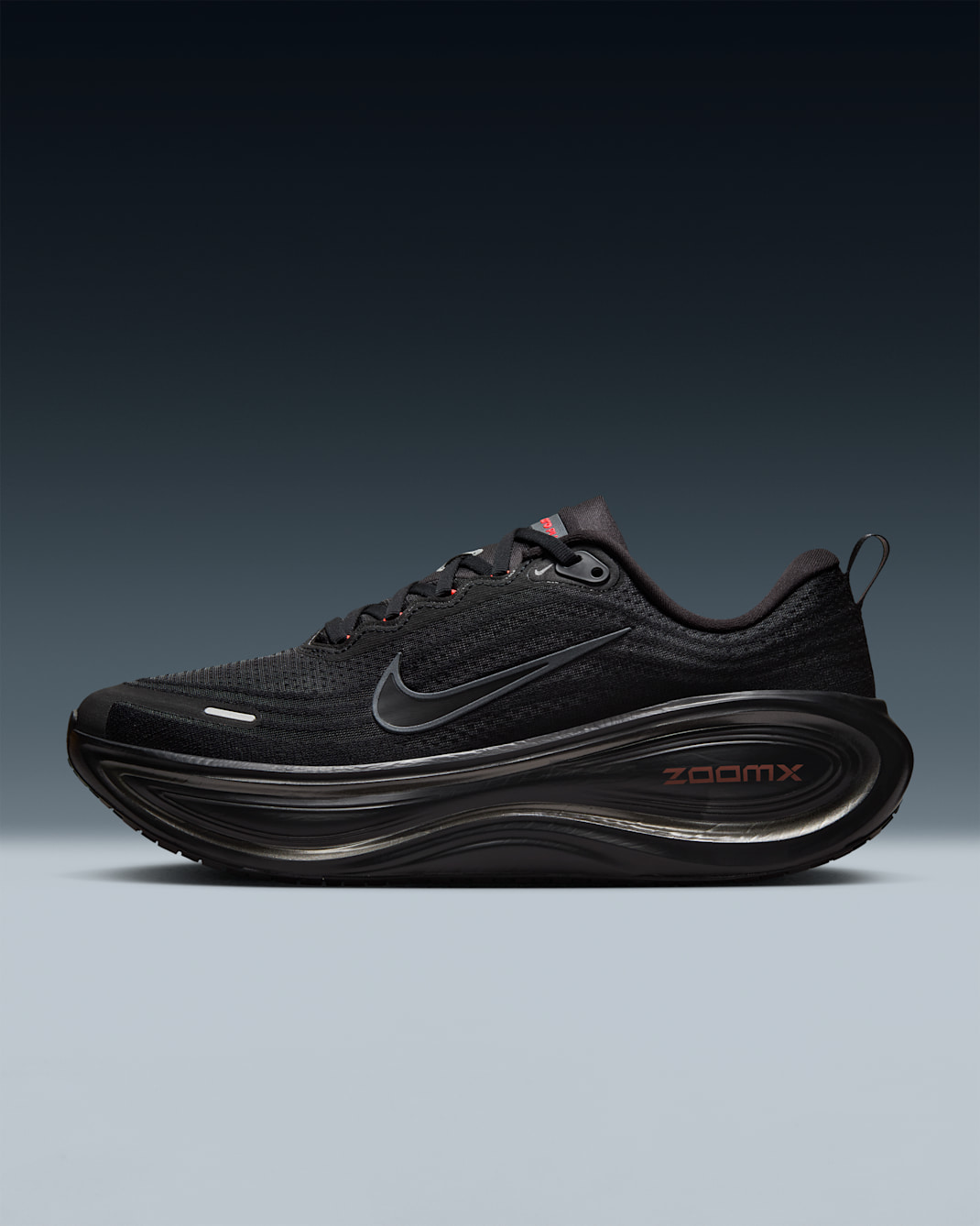 Nike Vomero Plus Men's Road Running Shoes - Black/Bright Crimson/Wolf Grey/Black