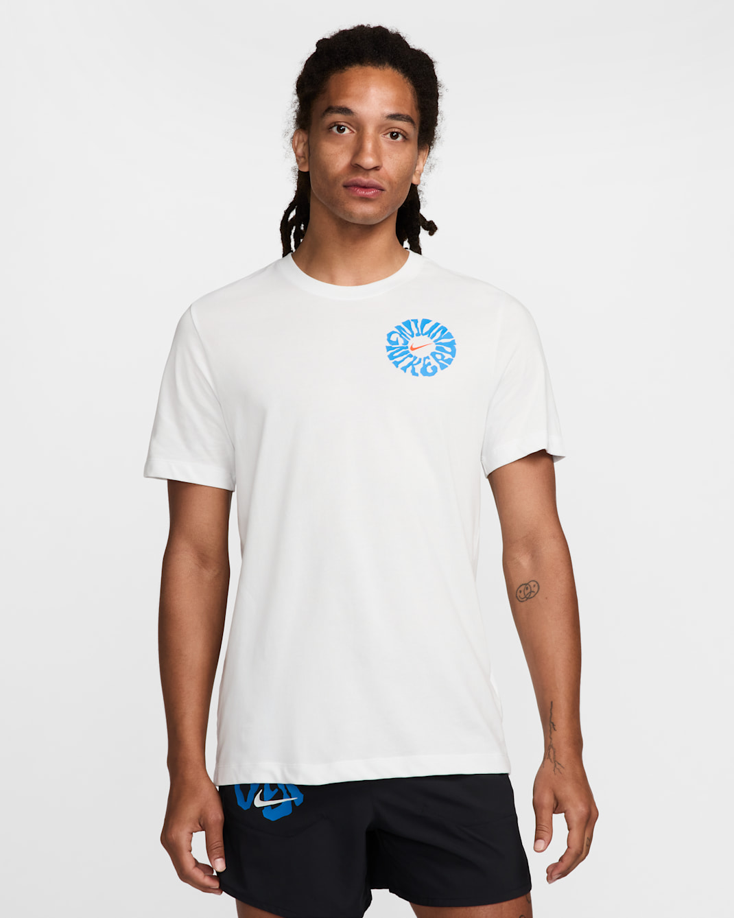 Nike Playera de correr Dri-FIT para hombre - Blanco cumbre