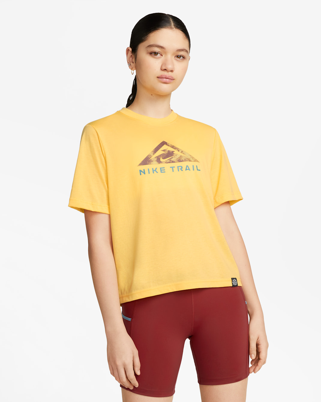 Nike Dri-FIT Trail Women's Short-Sleeve Tee - Topaz Gold