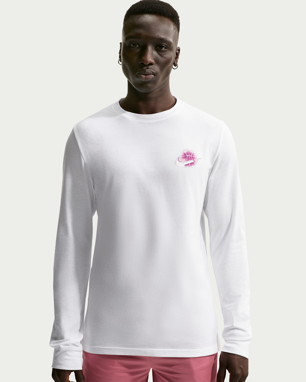 Nike Essential Men's Long-Sleeve Basketball T-Shirt - White