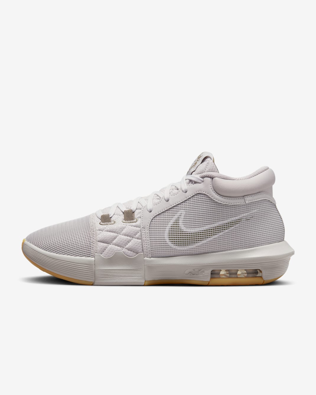 LeBron Witness 8 EP Basketball Shoes - Light Iron Ore/Sail/Gum Light Brown/Medium Olive