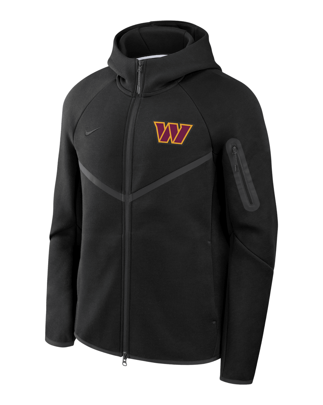 Washington Commanders Tech Fleece Windrunner Men's Nike NFL Full-Zip Hooded Jacket - Black