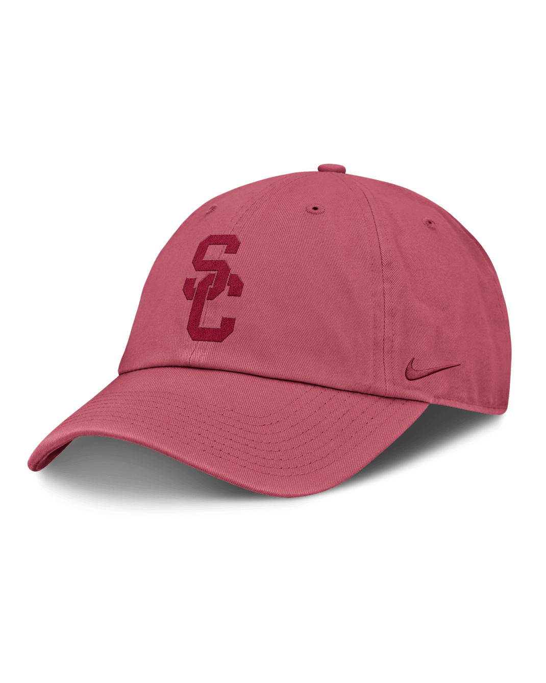 Gorra ajustable universitaria Nike para hombre USC Primetime Campus Club Toned - Rosa