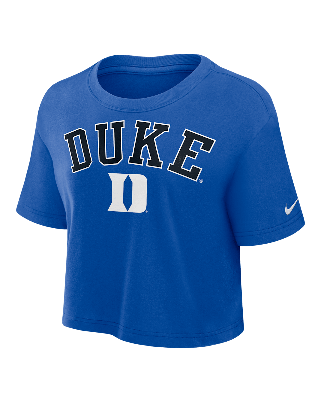 Duke Athletic Prep Arch Women's Nike Dri-FIT College Cropped T-Shirt - Royal