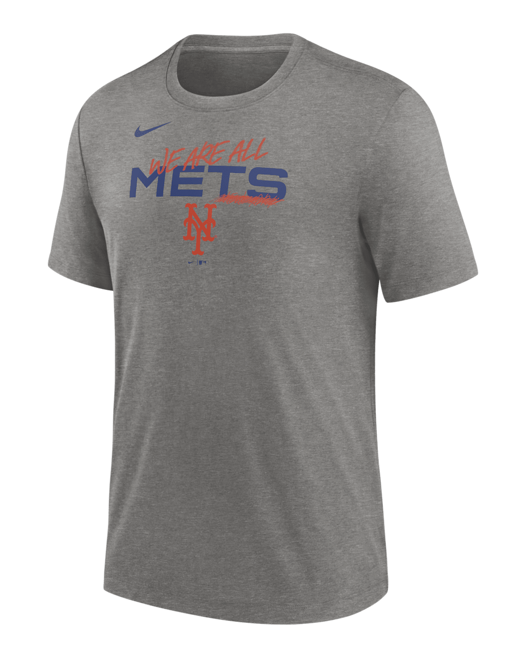Nike We Are Team (MLB New York Mets) Men's T-Shirt - Charcoal Heather