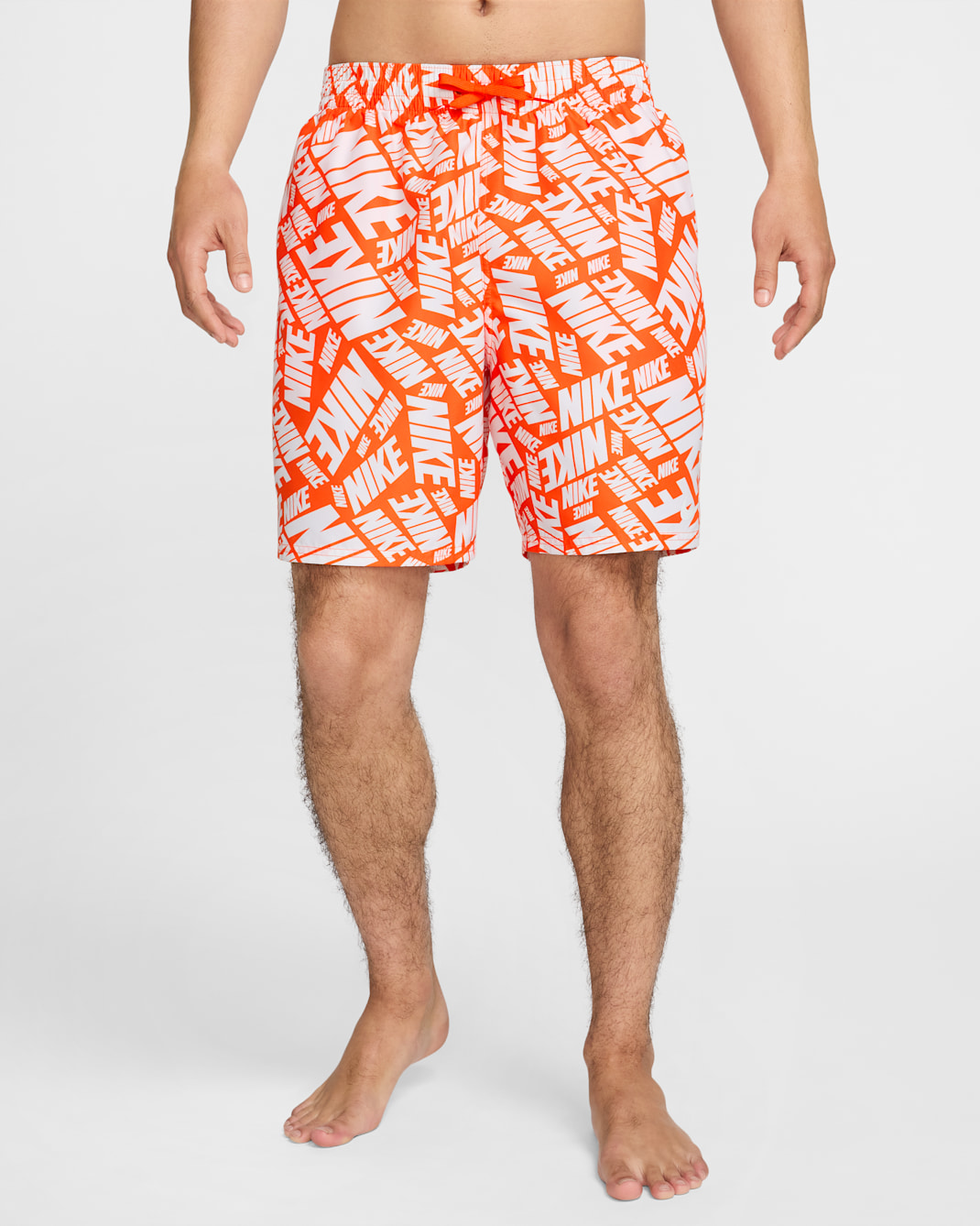Shorts de vóleibol con forro de ropa interior de 18 cm para hombre Nike Swim Breaker - Naranja motor/Blanco/Blanco