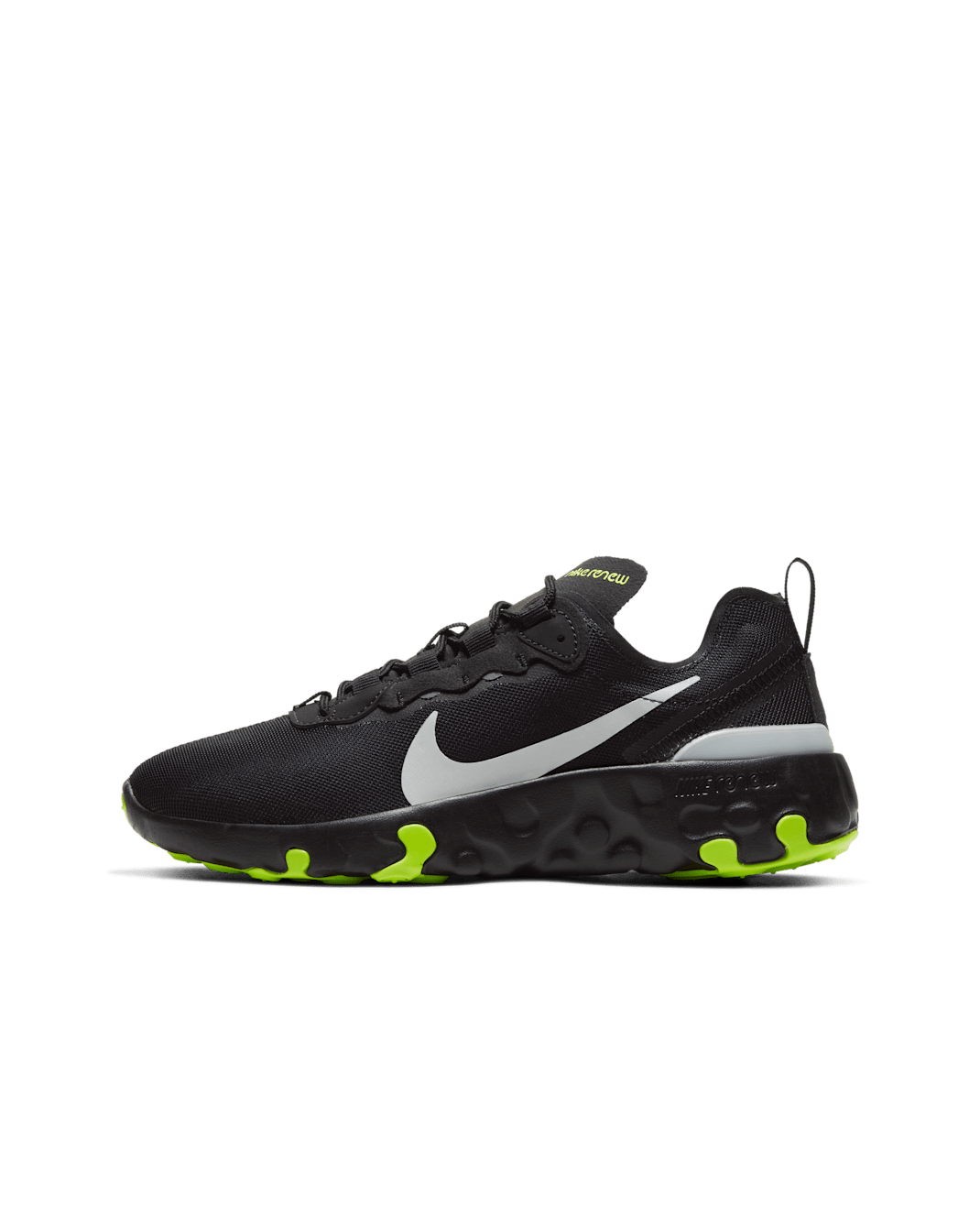 Nike Renew 55 Older Kids' Shoe - Black/Volt/Iron Grey/Light Smoke Grey