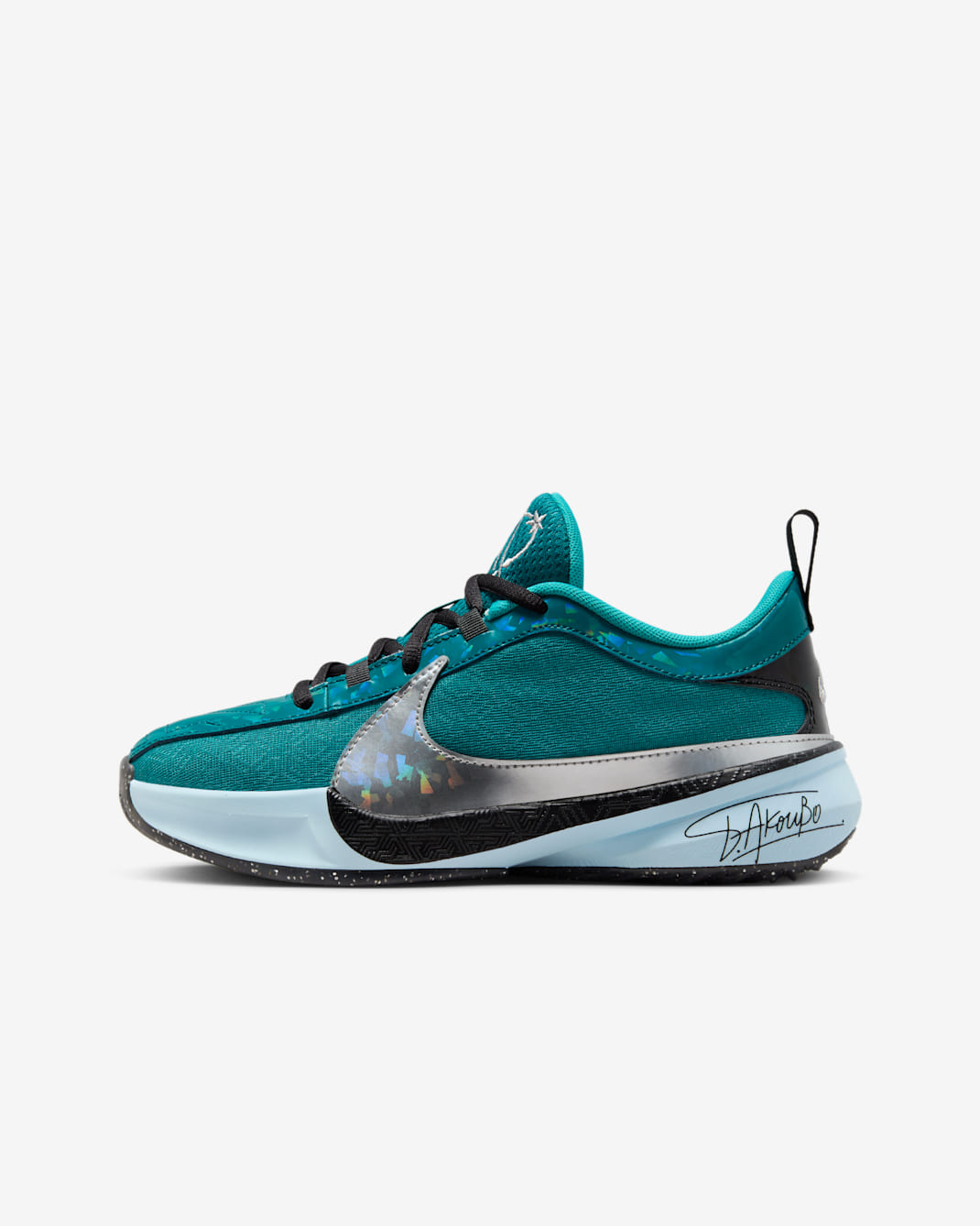 Giannis Freak 5 SE Big Kids' Basketball Shoes - Geode Teal/Black/Glacier Blue/Metallic Silver