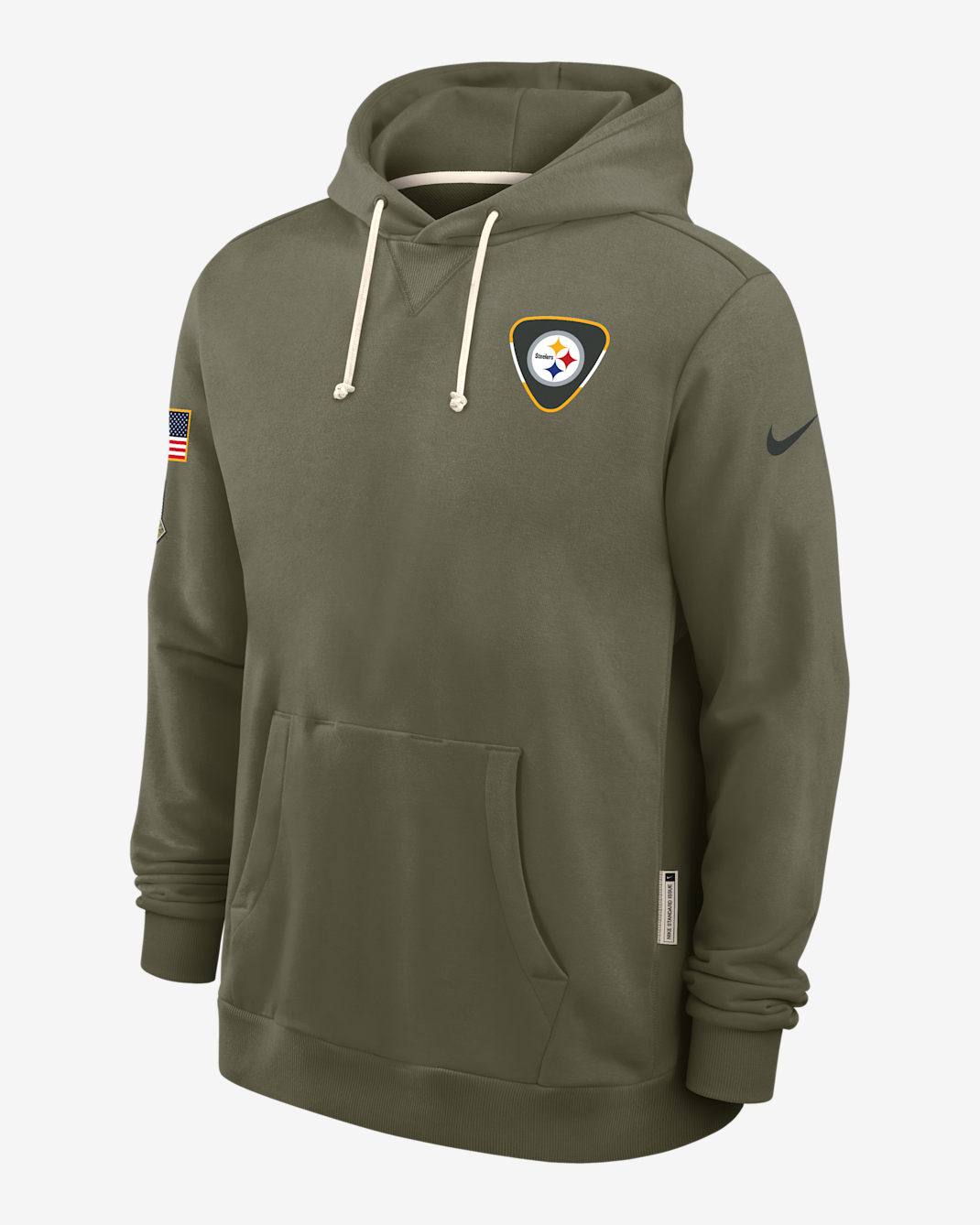 Pittsburgh Steelers Salute to Service Sideline Dominant Force Men's Nike Dri-FIT NFL Pullover Hoodie - Olive