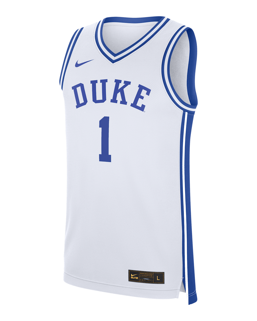 Jersey de básquetbol universitario Nike para hombre Duke Blue Devils Replica - Blanco