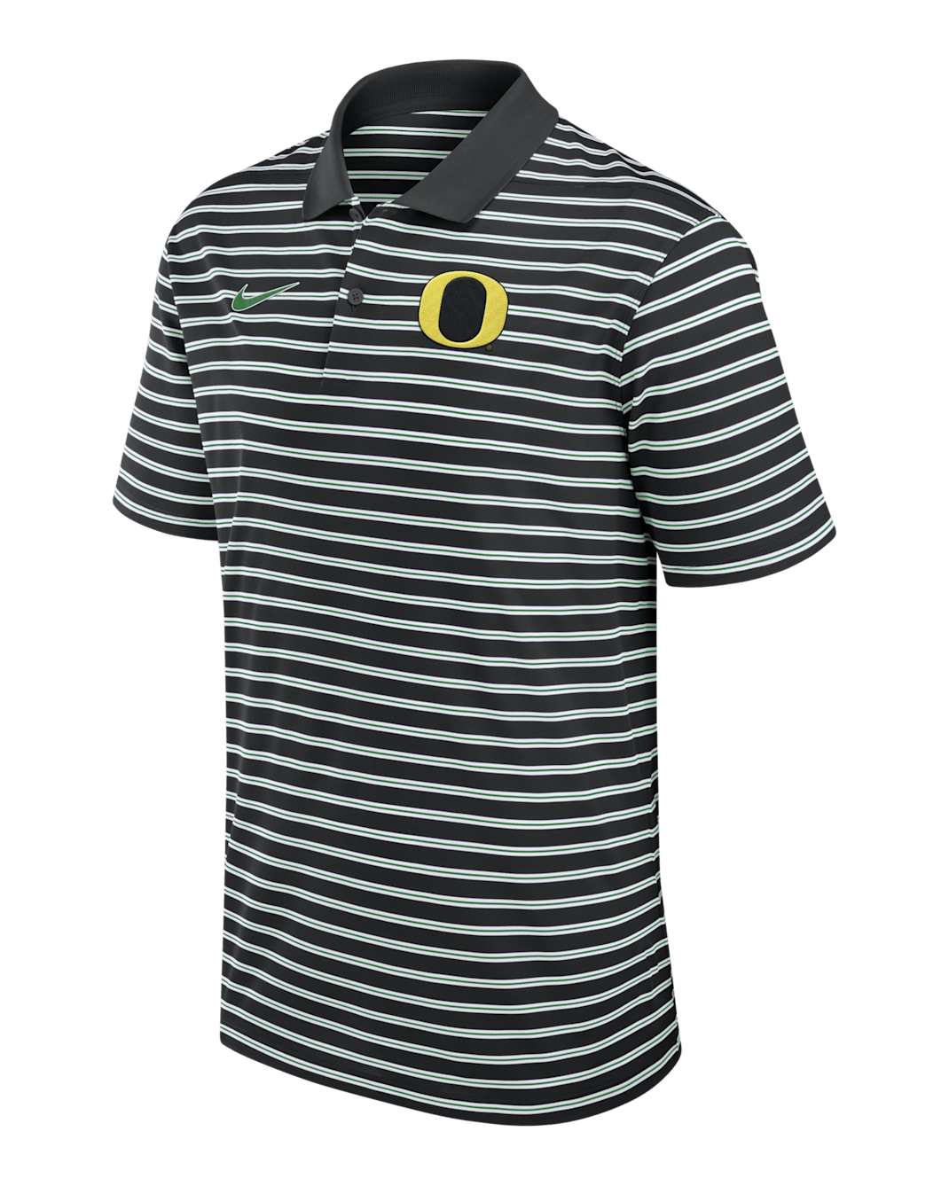 Oregon Ducks Primetime Victory Striped Men's Nike Dri-FIT College Polo - Black